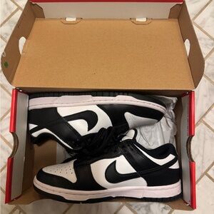 Nike Black and White Athletic Shoes - Dunk Low